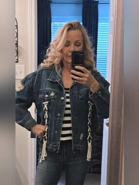 O & O Distressed Denim Jacket